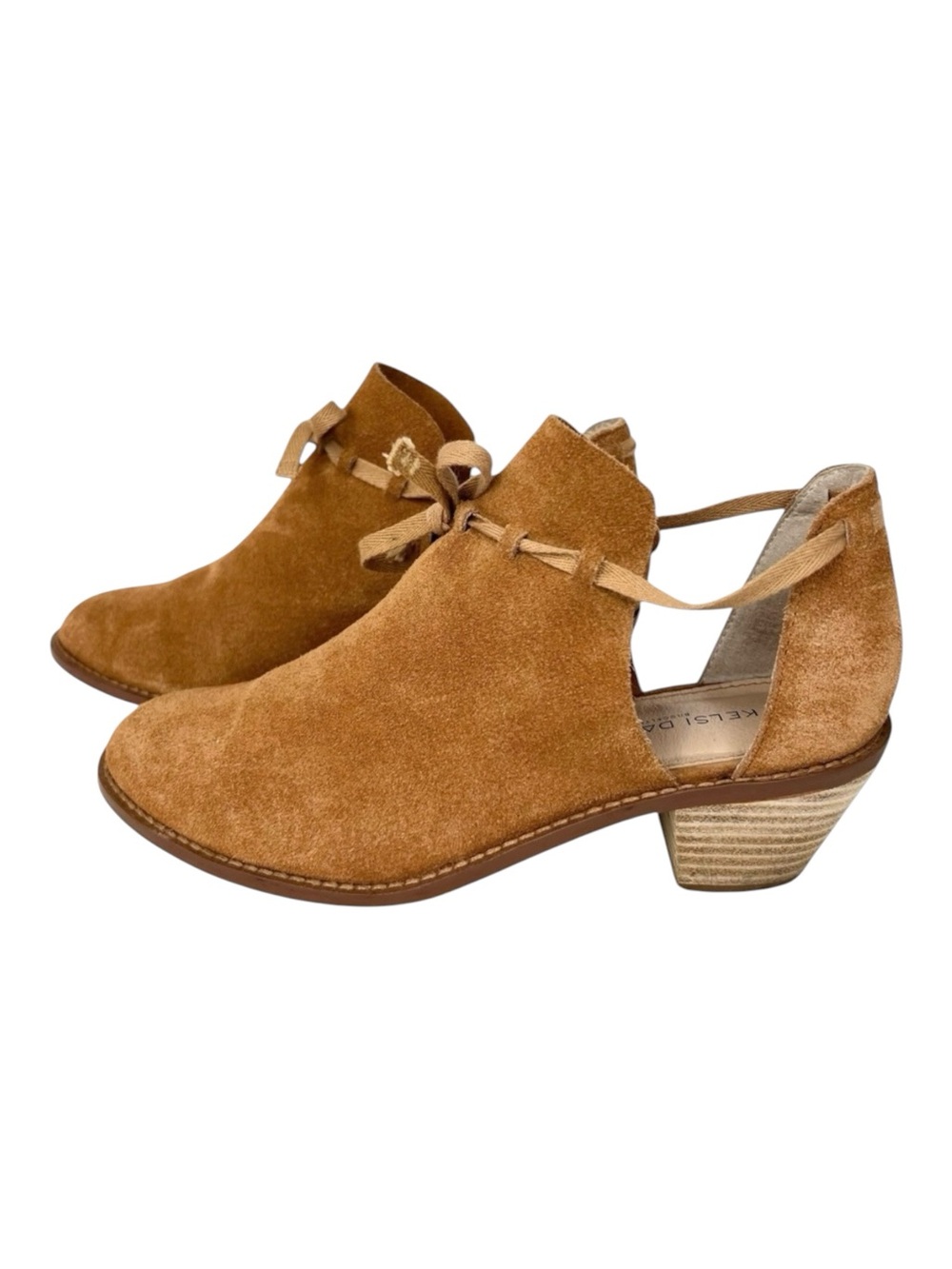 Kelsi Dagger Brooklyn Kym Ankle Boot Sz 6.5 Tan Suede Boho chic western granola